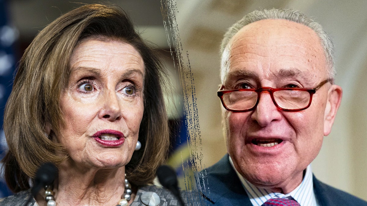 House Speaker Emerita Nancy Pelosi, D-Calif., and Senate Minority Leader Chuck Schumer, D-N.Y.