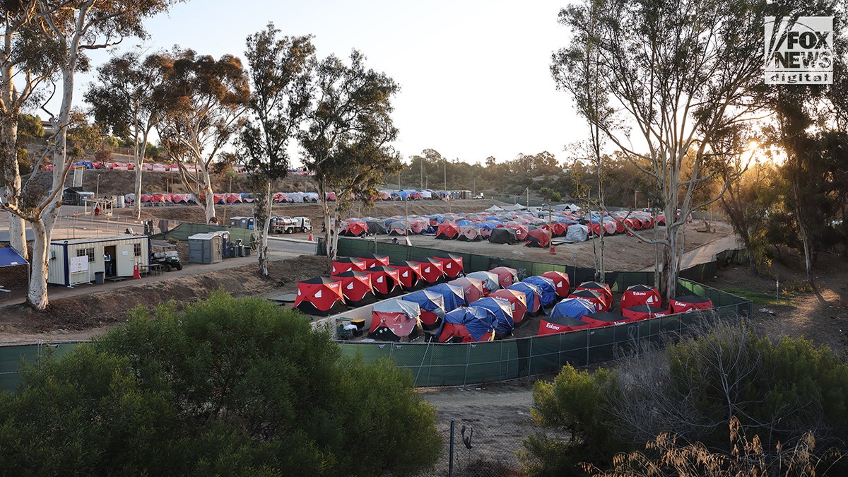 homeless camp in San Diego