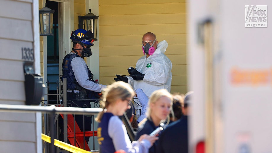 Investigators search the rental home used by Shamsud-Din Jabbar in New Orleans