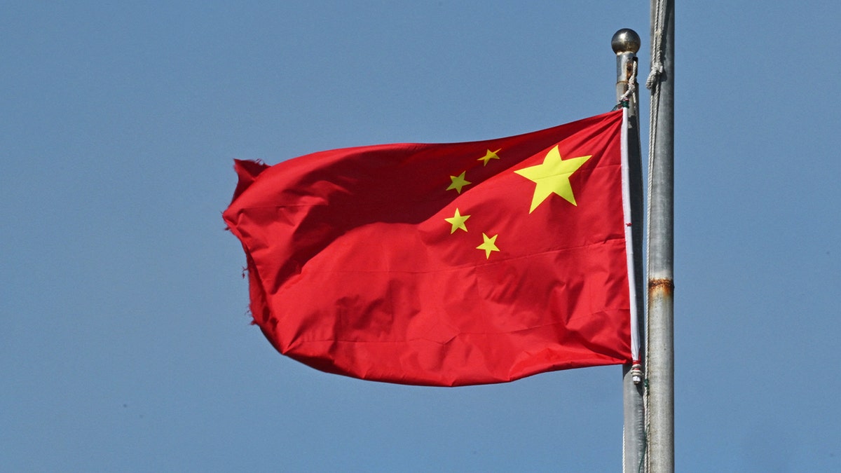 China's national flag flutters on Pingtan island.