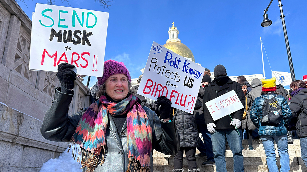 "Not My President's Day" protest