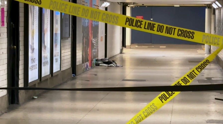 New York police investigate Penn Station after homeless man catches fire