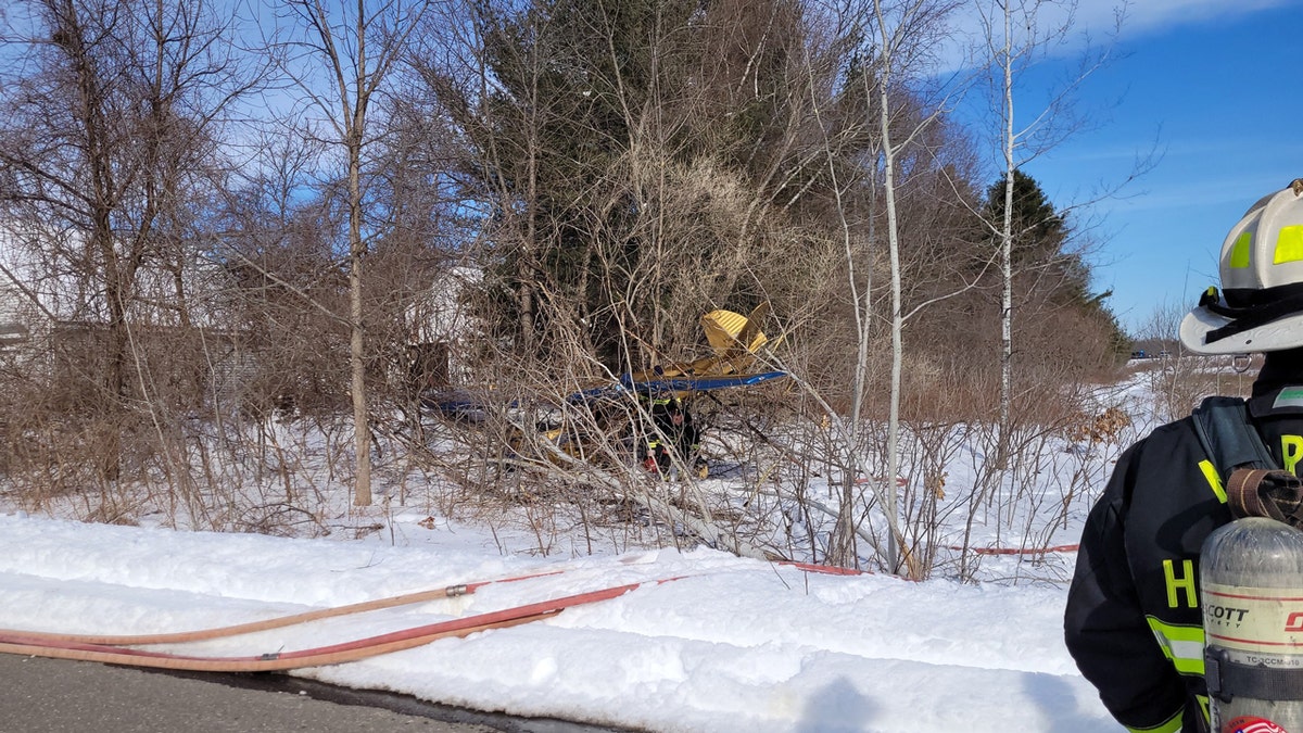 A small plane crashed off Reddington Landing in Hampton, near Hampton Airfield in New Hampshire on Feb. 11, 2025.