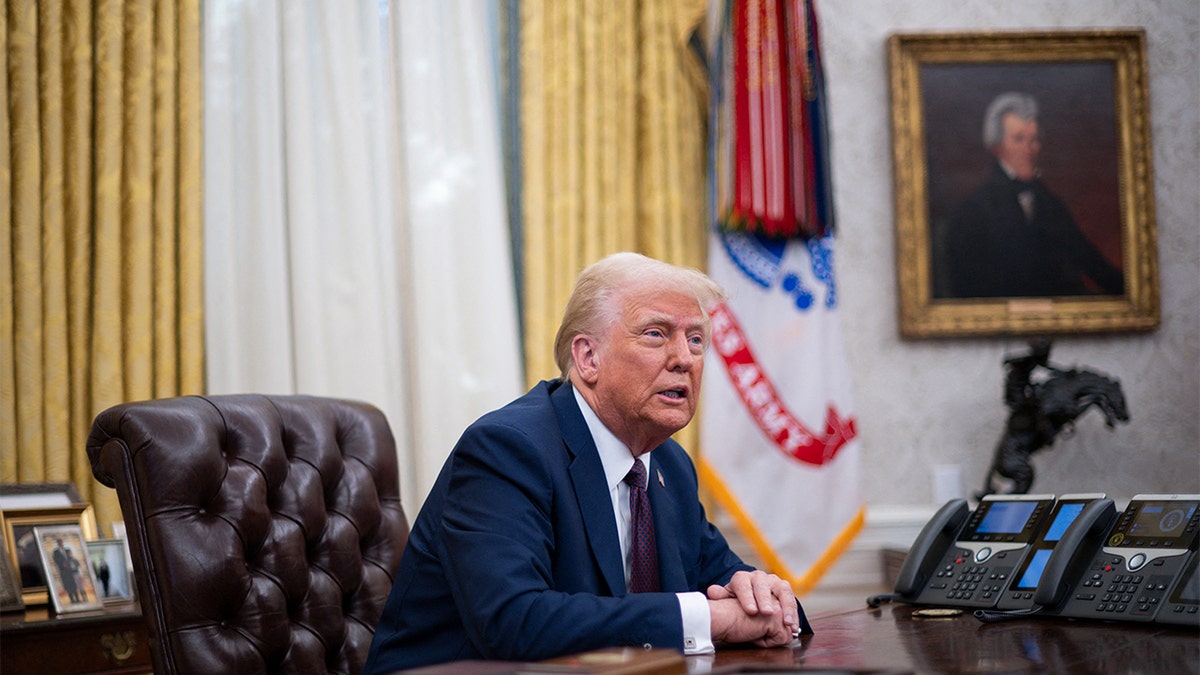 President Donald Trump pictured in the Oval Office