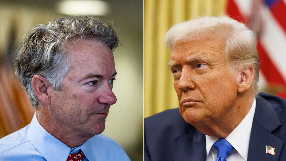 Left: Sen. Rand Paul; Right: President Donald Trump