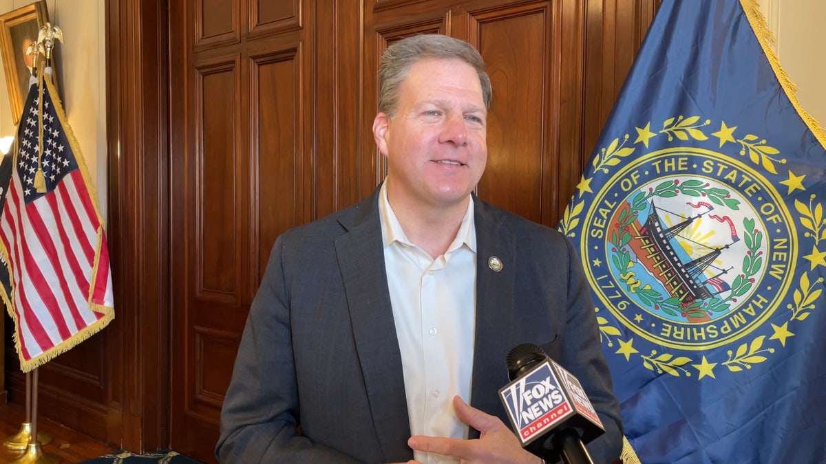 Republican Gov. Chris Sununu of New Hampshire is interviewed by Fox News Digital on his final full day in office, on Jan. 8, 2025 at the Statehouse in Concord, N.H.