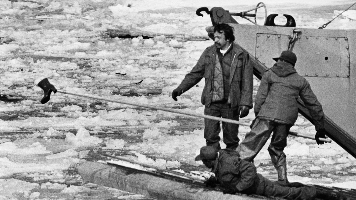 Crewmen of a landing barge