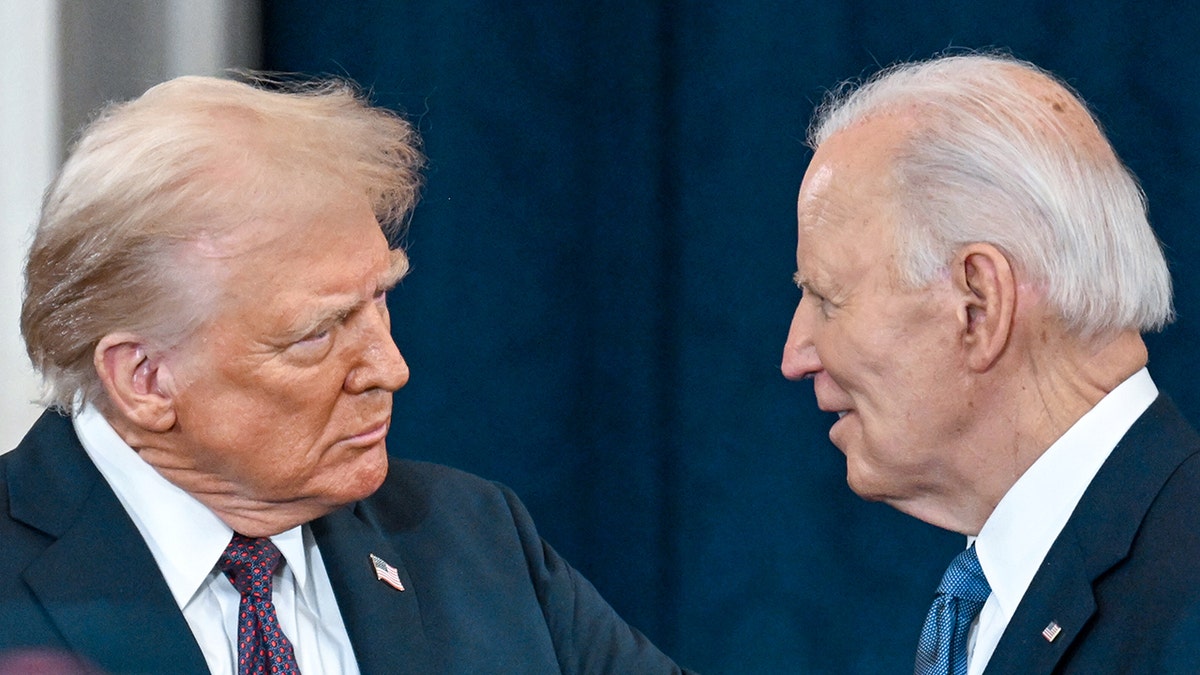 President-elect Donald Trump and President Joe Biden at Trump's 2025 inauguration