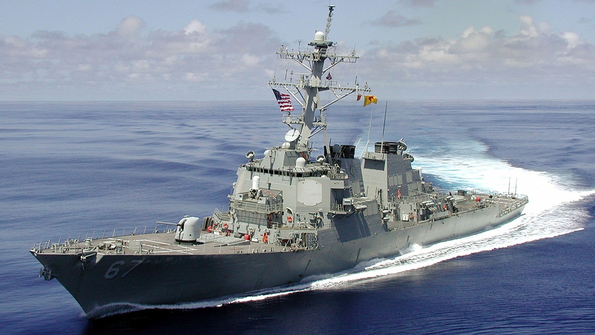 The Arleigh Burke class guided missile destroyer USS Cole