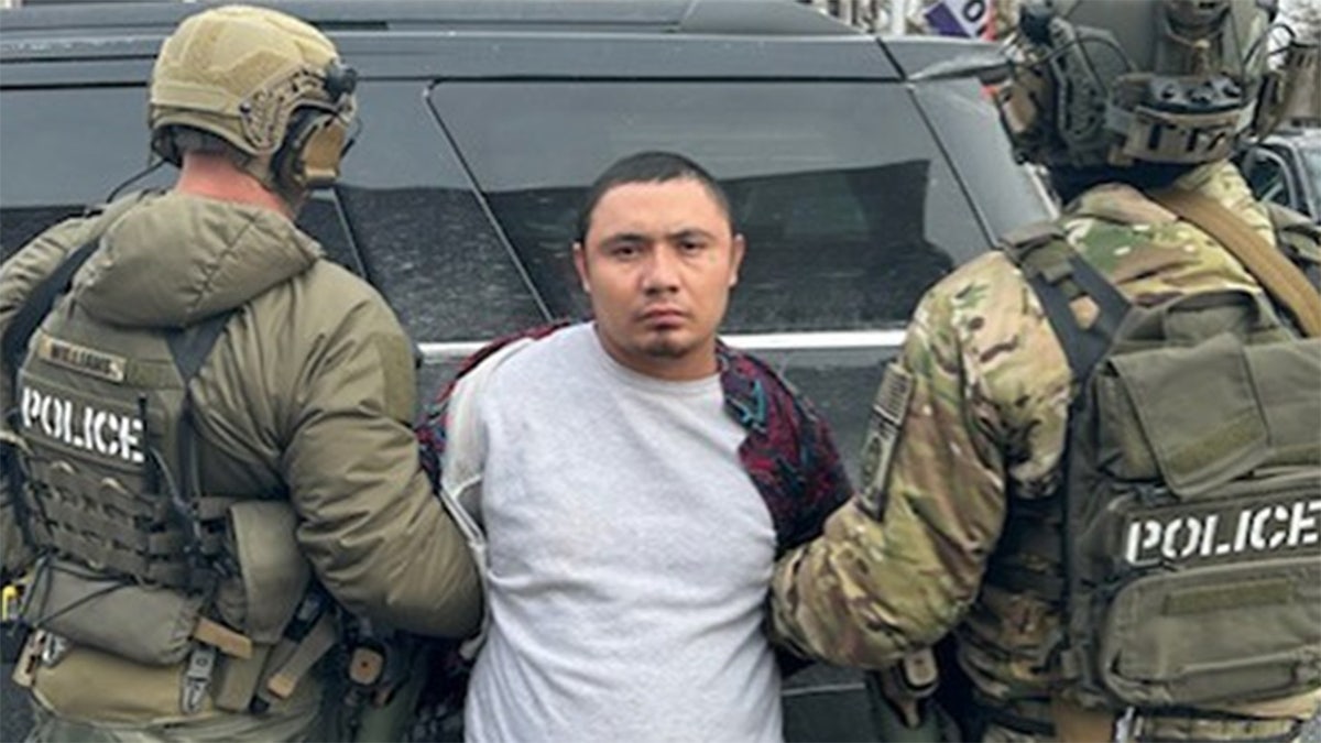 Jesus Romero-Hernandez is detained by ICE officials after being served a federal warrant 