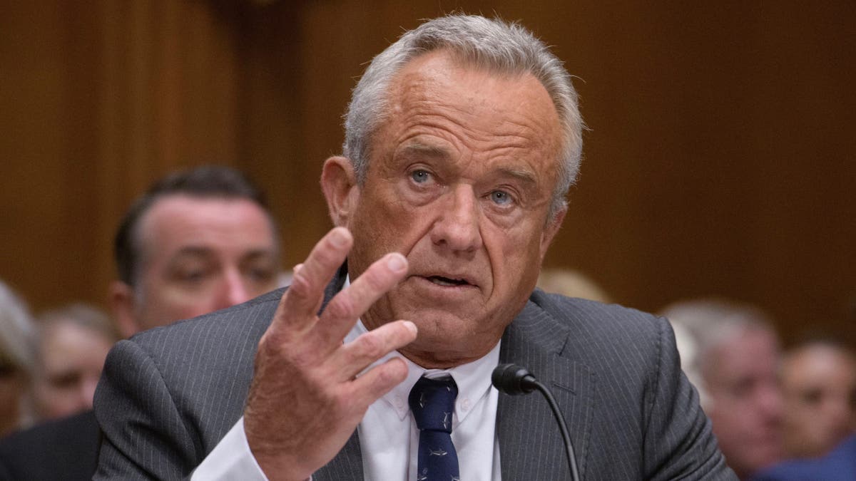 Robert F. Kennedy Jr., President Trump's nominee for HHS secretary, testifies during a Senate Committee on Health, Education, Labor and Pensions confirmation hearing on Jan. 30, 2025.