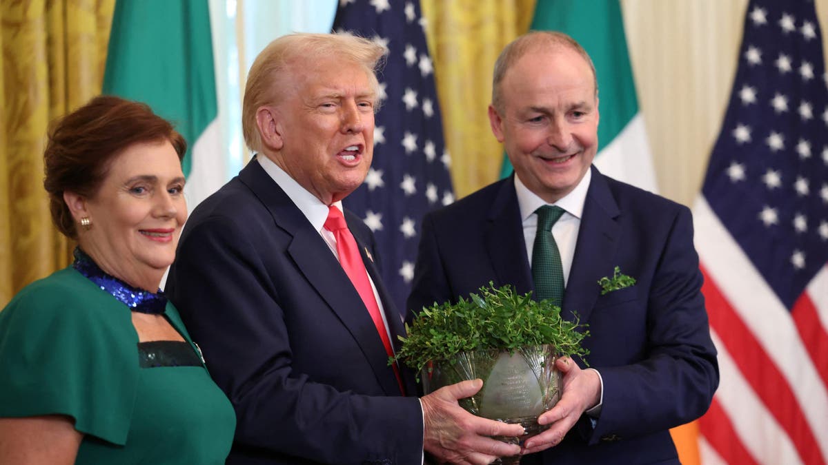 Trump while meeting with Irish Prime Minister Micheal Martin, said "nobody wants to expel Palestinians" from Gaza.