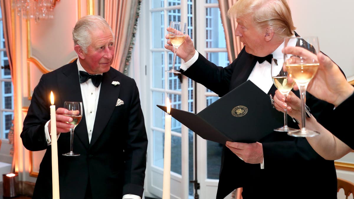 Trump toasting King Charles in 2019