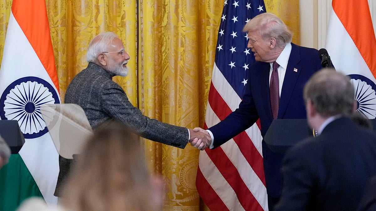 President Donald Trump meets Indian Prime Minister Modi