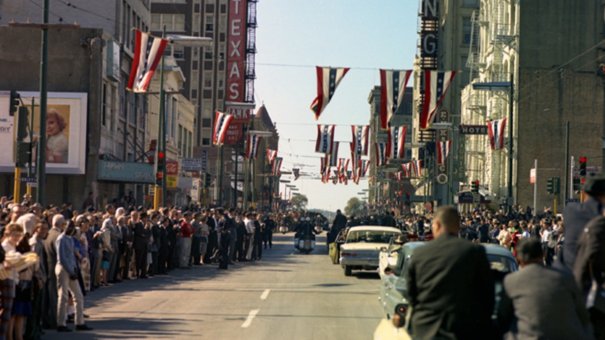 View from President Kennedy's motorcade in Dallas