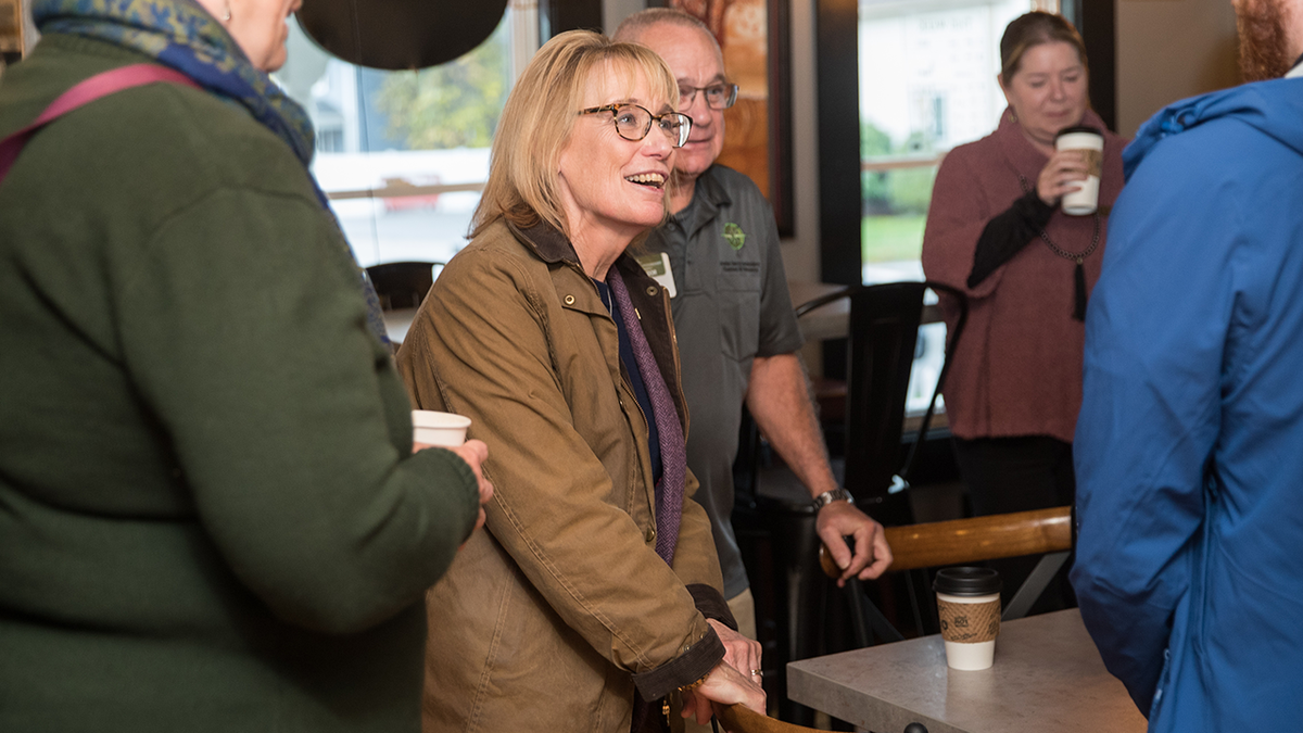 Sen. Maggie Hassan campaigning