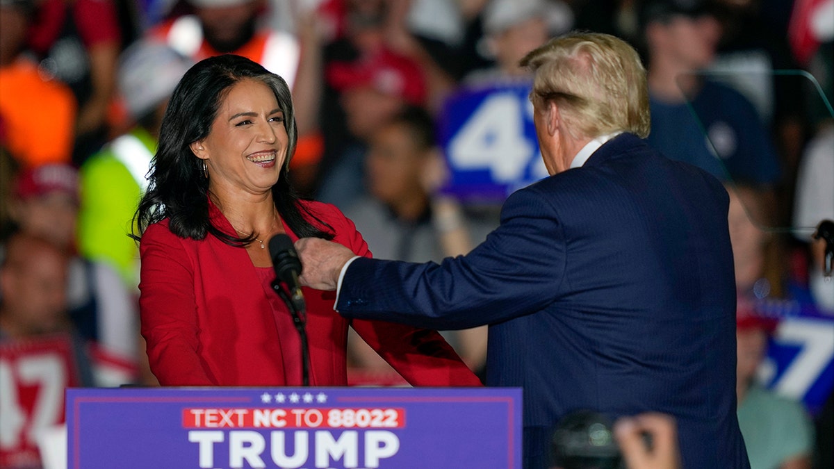 Trump reaches for Gabbard at rally