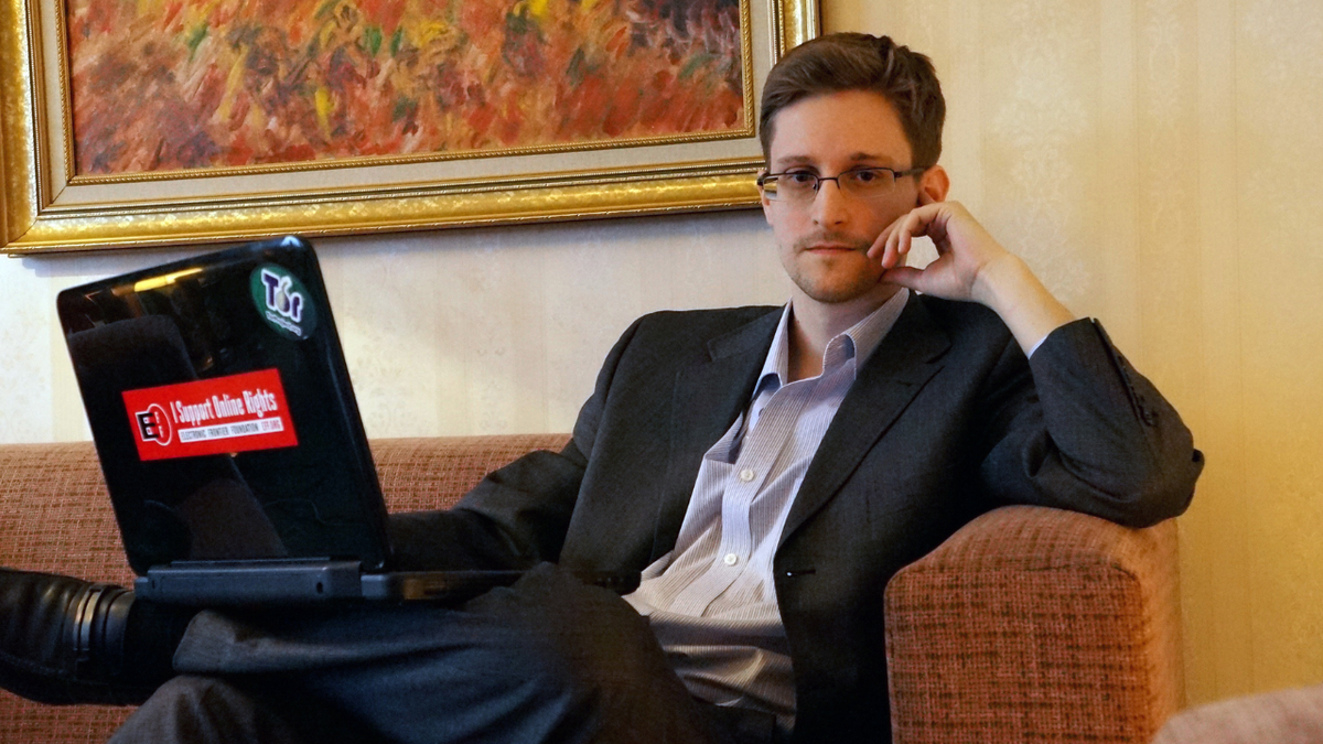 Edward Snowden pictured living in exile in Russia 