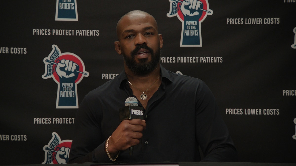 Screenshot from Jon Jones Thursday announcement about his new initiative with Power to the Patients.