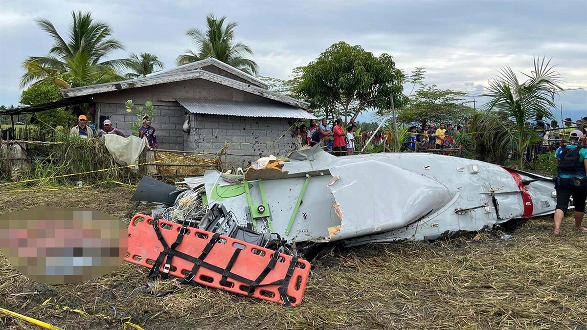 Officials say a U.S. military-contracted plane crashed in a rice field in the southern Philippines, killing all four people on board.