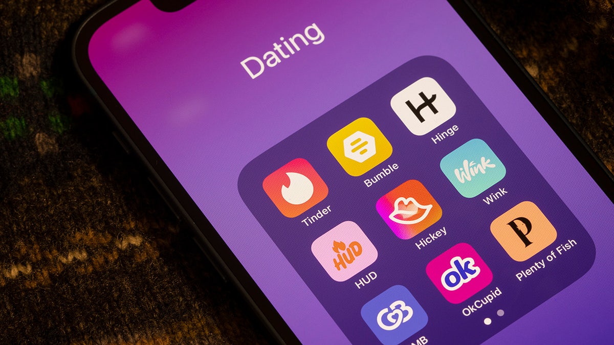 An iPhone screen showing dating apps