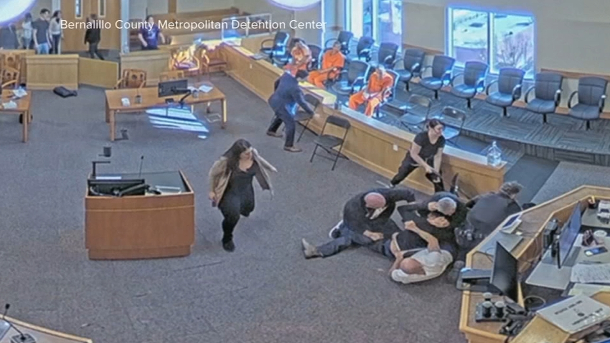 Video of courtroom brawl