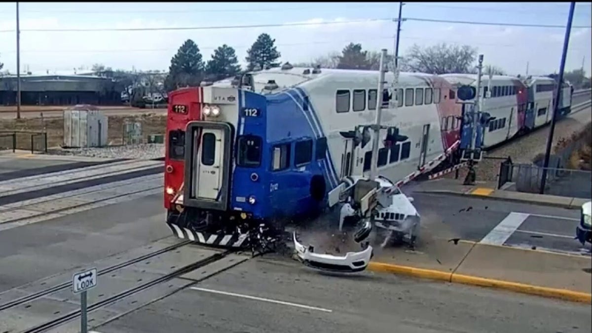 SUV gets demolished by train in Utah