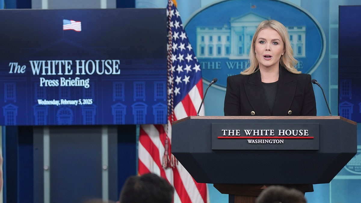 Karoline Leavitt speaks at White House press briefing