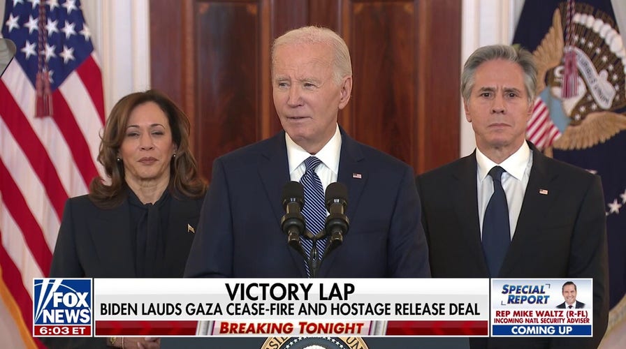 Biden dismisses question on Trump credit for Israel-Hamas cease-fire deal in final days before leaving office