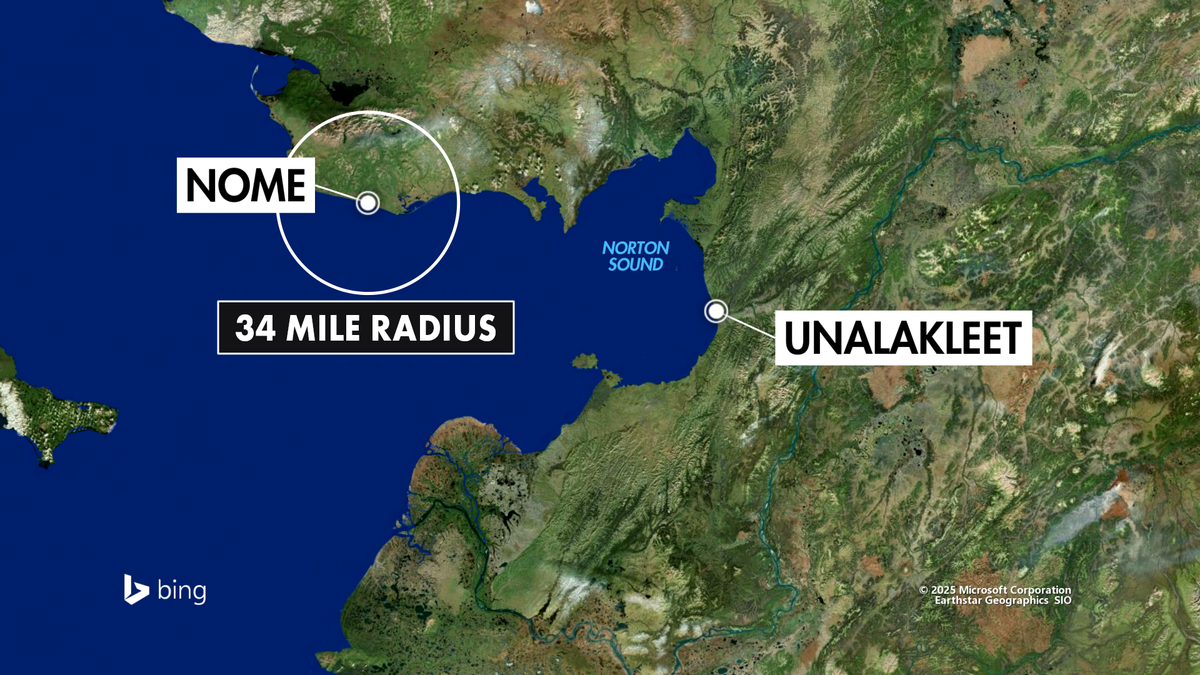 Map of where the plane was found