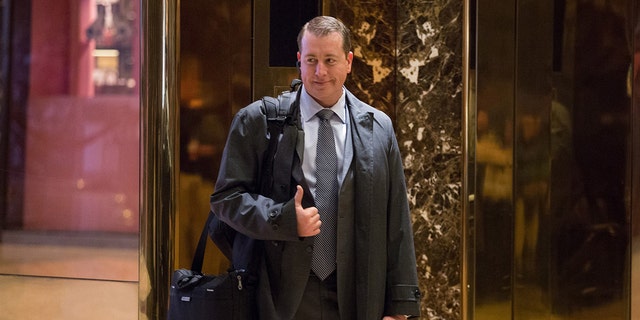 Arizona Secretary of the Treasury Jeff DeWit arrives at Trump Tower on November 13, 2016 in New York City. 