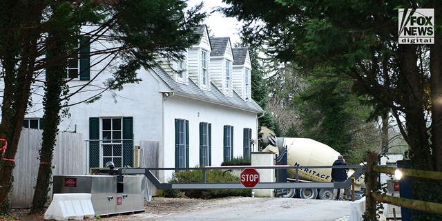 General view of the gate to the access road leading to the home of President Joe Biden in Wilmington on Thursday, January 12. 2023.