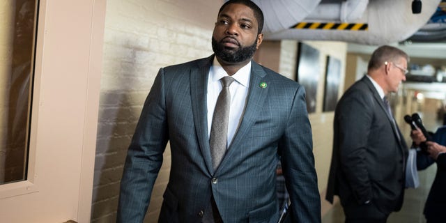 Rep. Byron Donalds, R-Fla., is seen outside a House Republican Steering Committee meeting in the U.S. Capitol on Jan. 11, 2023.