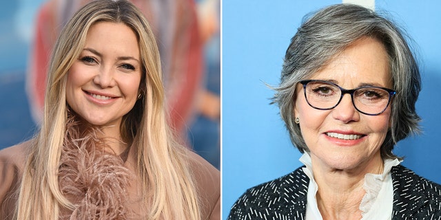 Kate Hudson, left, and Sally Field both opened up about their terrible on-screen smooches.