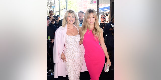 Christie Brinkley, left, and Sailor Brinkley Cook are seen arriving to the Michael Kors Collection Spring/Summer 2023 Fashion Show during New York Fashion Week on Sept. 14, 2022 in New York City.