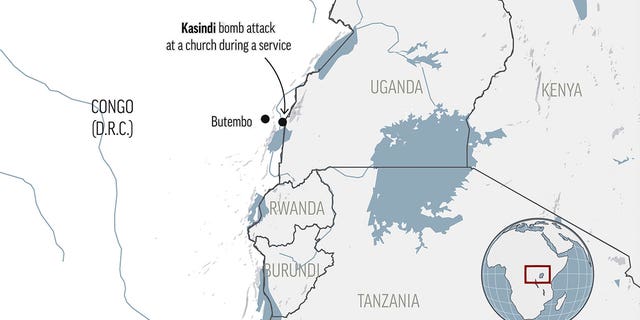 A church bombing in eastern Congo killed at least 10 people and wounded dozens more, according to the country’s army.