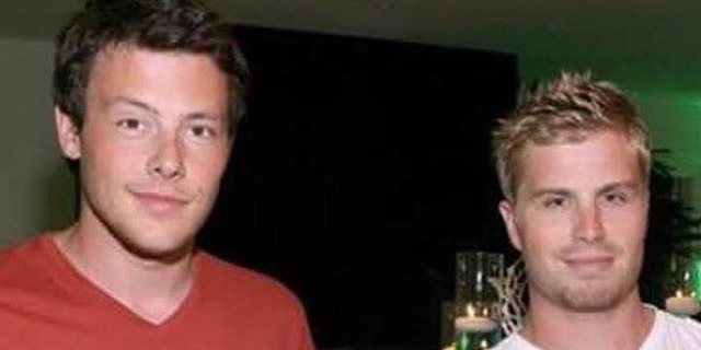 Justin Neill, right, admitted he's still coping with Cory Monteith's death.