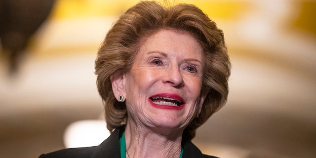 Sen. Debbie Stabenow, D-Mich., speaks to the media during the weekly Senate Democrat Leadership press conference at the US Capitol on December 13, 2022 in Washington, DC.