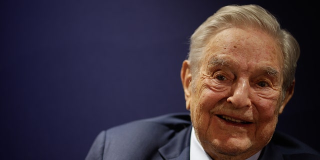 George Soros, billionaire and founder of Soros Fund Management, speaks during an event at the WEF summit in Davos, Switzerland, on May 24, 2022.