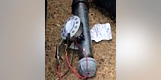 The FBI released a photo of one of the pipe bombs planted near Capitol Hill. 