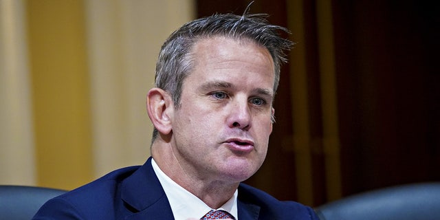 Rep. Adam Kinzinger speaks during a hearing of the January 6 committee at the U.S. Capitol on Oct. 13, 2022.