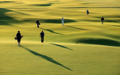 strongSt. Andrews:/strong The Old Course is known for its blind drives over seas of gorse, vast greens, and swales, humps and hollows which require imagination and the ability to use the ground to your advantage.