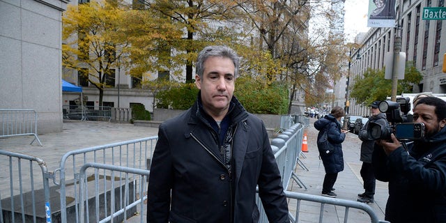 Michael Cohen, former personal lawyer to U.S. President Donald Trump, leaves from federal court in New York, U.S., on Monday, Nov. 22, 2021. 