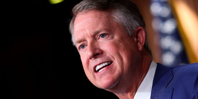 Sen. Roger Marshall speaks at a press conference at the U.S. Capitol on Aug. 5, 2022.