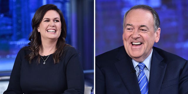 Arkansaw Gov. Sarah Huckabee Sanders and her father, former Arkansaw Gov. Mike Huckabee