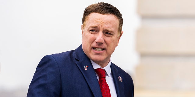 Rep. Pat Fallon on the House steps of the U.S. Capitol on Dec. 6, 2022.