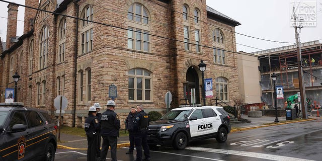 The Monroe County Court House in Stroudsburg, Pennsylvania. State Police closed roads surrounding the courthouse ahead of the extradition hearing for alleged murderer Bryan Christopher Kohberger on Jan. 3, 2022.