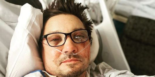 Jeremy Renner shares a selfie from his hospital bed.