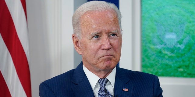 President Joe Biden attends a virtual COVID-19 summit during the 76th Session of the United Nations General Assembly, in the South Court Auditorium on the White House campus, Wednesday, Sept. 22, 2021, in Washington.