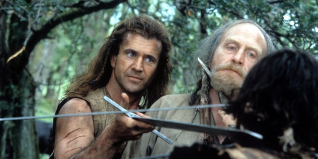 Mel Gibson and James Cosmo in a scene from the film "Braveheart," 1995. 